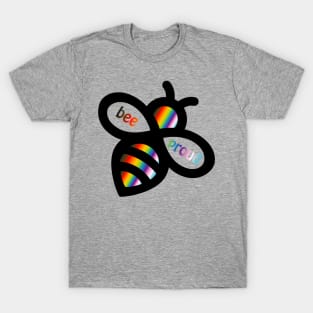 Bee Proud - POC Inclusive LGBT Flag bees T-Shirt